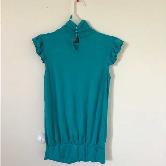 Unique Blue Ruffles Top - Picture 2 of 2